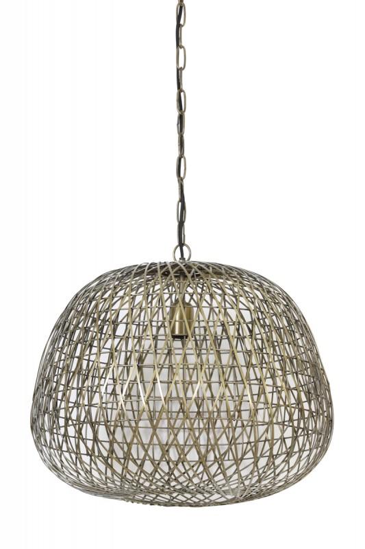 HANGING LAMP KARO WIDE WIRE ANTIK GOLD - HANGING LAMPS